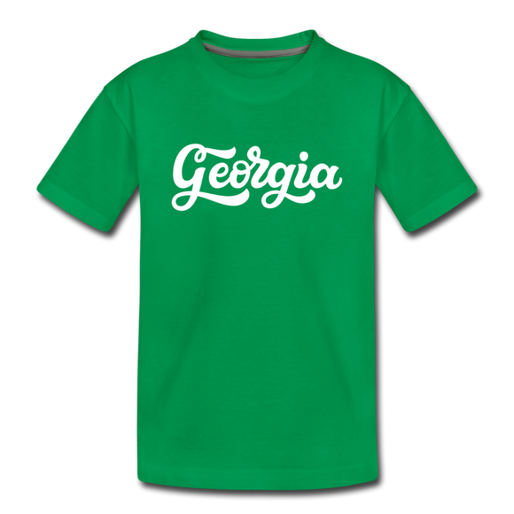 Georgia Toddler T-Shirt - Hand Lettered Georgia Toddler Tee - kelly green