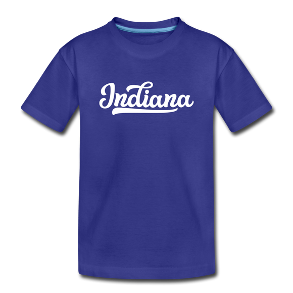 Indiana Toddler T-Shirt - Hand Lettered Indiana Toddler Tee - royal blue