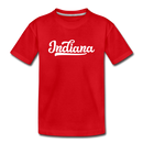 Indiana Toddler T-Shirt - Hand Lettered Indiana Toddler Tee - red