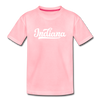 Indiana Toddler T-Shirt - Hand Lettered Indiana Toddler Tee - pink