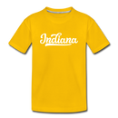 Indiana Toddler T-Shirt - Hand Lettered Indiana Toddler Tee - sun yellow