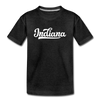 Indiana Toddler T-Shirt - Hand Lettered Indiana Toddler Tee - charcoal gray
