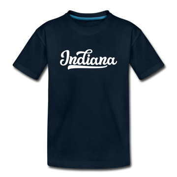 Indiana Toddler T-Shirt - Hand Lettered Indiana Toddler Tee - deep navy