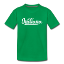 Indiana Toddler T-Shirt - Hand Lettered Indiana Toddler Tee - kelly green