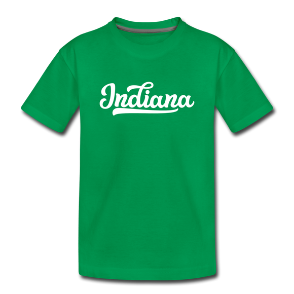 Indiana Toddler T-Shirt - Hand Lettered Indiana Toddler Tee - kelly green