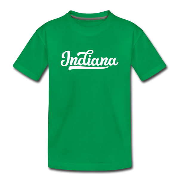 Indiana Toddler T-Shirt - Hand Lettered Indiana Toddler Tee - kelly green