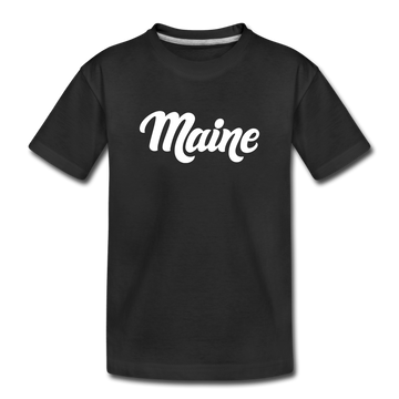 Maine Toddler T-Shirt - Hand Lettered Maine Toddler Tee - black