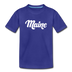 Maine Toddler T-Shirt - Hand Lettered Maine Toddler Tee - royal blue