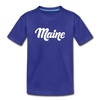 Maine Toddler T-Shirt - Hand Lettered Maine Toddler Tee - royal blue