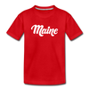 Maine Toddler T-Shirt - Hand Lettered Maine Toddler Tee - red