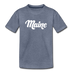Maine Toddler T-Shirt - Hand Lettered Maine Toddler Tee - heather blue