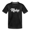 Maine Toddler T-Shirt - Hand Lettered Maine Toddler Tee - charcoal gray