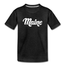 Maine Toddler T-Shirt - Hand Lettered Maine Toddler Tee - charcoal gray