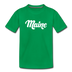 Maine Toddler T-Shirt - Hand Lettered Maine Toddler Tee - kelly green
