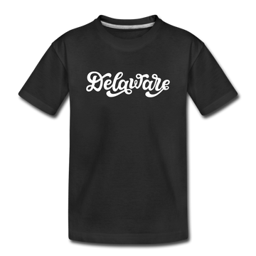Delaware Toddler T-Shirt - Hand Lettered Delaware Toddler Tee - black