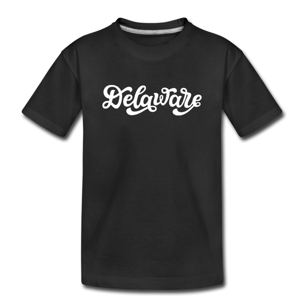 Delaware Toddler T-Shirt - Hand Lettered Delaware Toddler Tee - black