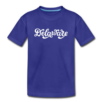 Delaware Toddler T-Shirt - Hand Lettered Delaware Toddler Tee - royal blue