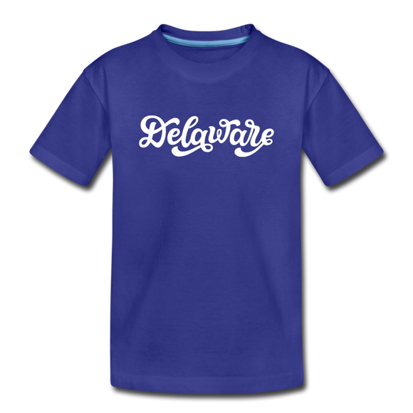Delaware Toddler T-Shirt - Hand Lettered Delaware Toddler Tee - royal blue