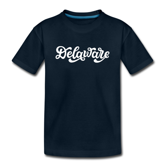 Delaware Toddler T-Shirt - Hand Lettered Delaware Toddler Tee - deep navy