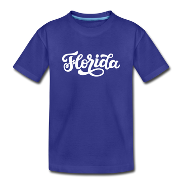 Florida Toddler T-Shirt - Hand Lettered Florida Toddler Tee - royal blue