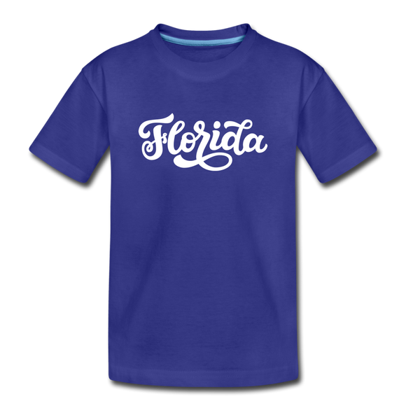 Florida Toddler T-Shirt - Hand Lettered Florida Toddler Tee - royal blue
