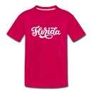 Florida Toddler T-Shirt - Hand Lettered Florida Toddler Tee - dark pink