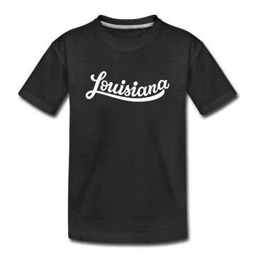 Louisiana Toddler T-Shirt - Hand Lettered Louisiana Toddler Tee - black