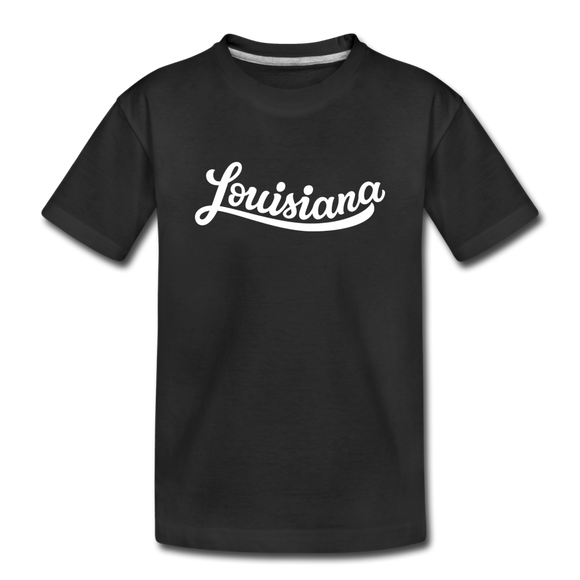 Louisiana Toddler T-Shirt - Hand Lettered Louisiana Toddler Tee - black