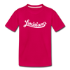 Louisiana Toddler T-Shirt - Hand Lettered Louisiana Toddler Tee - dark pink