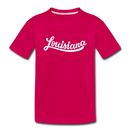Louisiana Toddler T-Shirt - Hand Lettered Louisiana Toddler Tee - dark pink