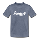 Louisiana Toddler T-Shirt - Hand Lettered Louisiana Toddler Tee - heather blue