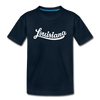 Louisiana Toddler T-Shirt - Hand Lettered Louisiana Toddler Tee - deep navy