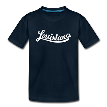 Louisiana Toddler T-Shirt - Hand Lettered Louisiana Toddler Tee - deep navy