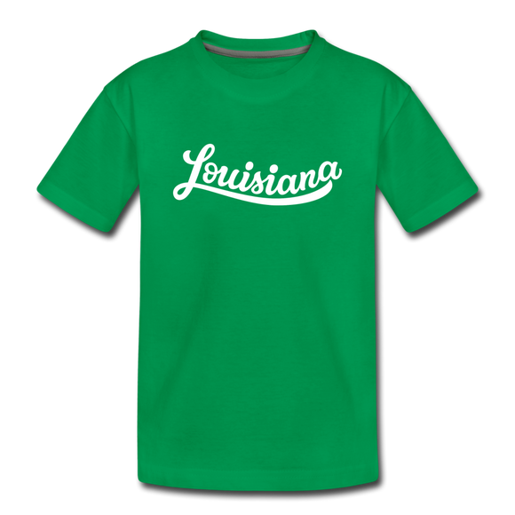 Louisiana Toddler T-Shirt - Hand Lettered Louisiana Toddler Tee - kelly green