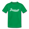 Louisiana Toddler T-Shirt - Hand Lettered Louisiana Toddler Tee - kelly green