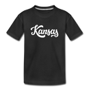 Kansas Toddler T-Shirt - Hand Lettered Kansas Toddler Tee - black