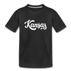 Kansas Toddler T-Shirt - Hand Lettered Kansas Toddler Tee - black