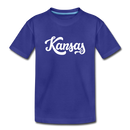 Kansas Toddler T-Shirt - Hand Lettered Kansas Toddler Tee - royal blue