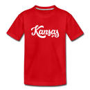 Kansas Toddler T-Shirt - Hand Lettered Kansas Toddler Tee - red