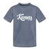 Kansas Toddler T-Shirt - Hand Lettered Kansas Toddler Tee - heather blue