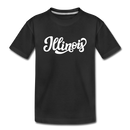 Illinois Toddler T-Shirt - Hand Lettered Illinois Toddler Tee - black