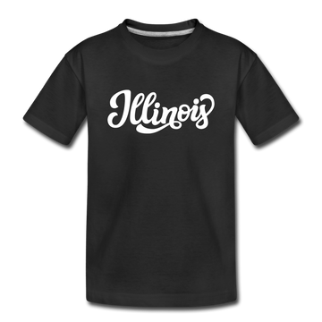 Illinois Toddler T-Shirt - Hand Lettered Illinois Toddler Tee - black