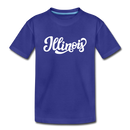 Illinois Toddler T-Shirt - Hand Lettered Illinois Toddler Tee - royal blue