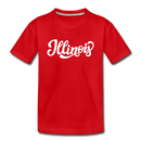 Illinois Toddler T-Shirt - Hand Lettered Illinois Toddler Tee - red