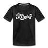 Illinois Toddler T-Shirt - Hand Lettered Illinois Toddler Tee - charcoal gray