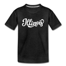 Illinois Toddler T-Shirt - Hand Lettered Illinois Toddler Tee - charcoal gray