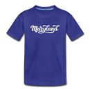 Maryland Toddler T-Shirt - Hand Lettered Maryland Toddler Tee - royal blue