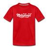 Maryland Toddler T-Shirt - Hand Lettered Maryland Toddler Tee - red