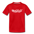 Maryland Toddler T-Shirt - Hand Lettered Maryland Toddler Tee - red
