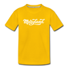 Maryland Toddler T-Shirt - Hand Lettered Maryland Toddler Tee - sun yellow